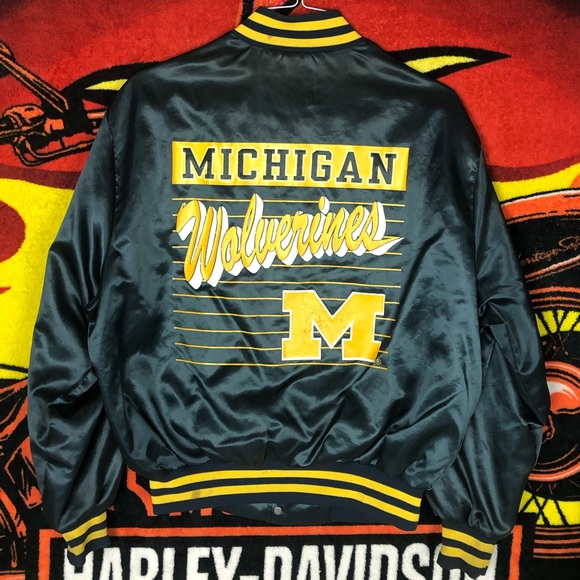 Front Row Other - Vintage 80’s Michigan Wolverine Sating Jacket